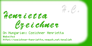 henrietta czeichner business card